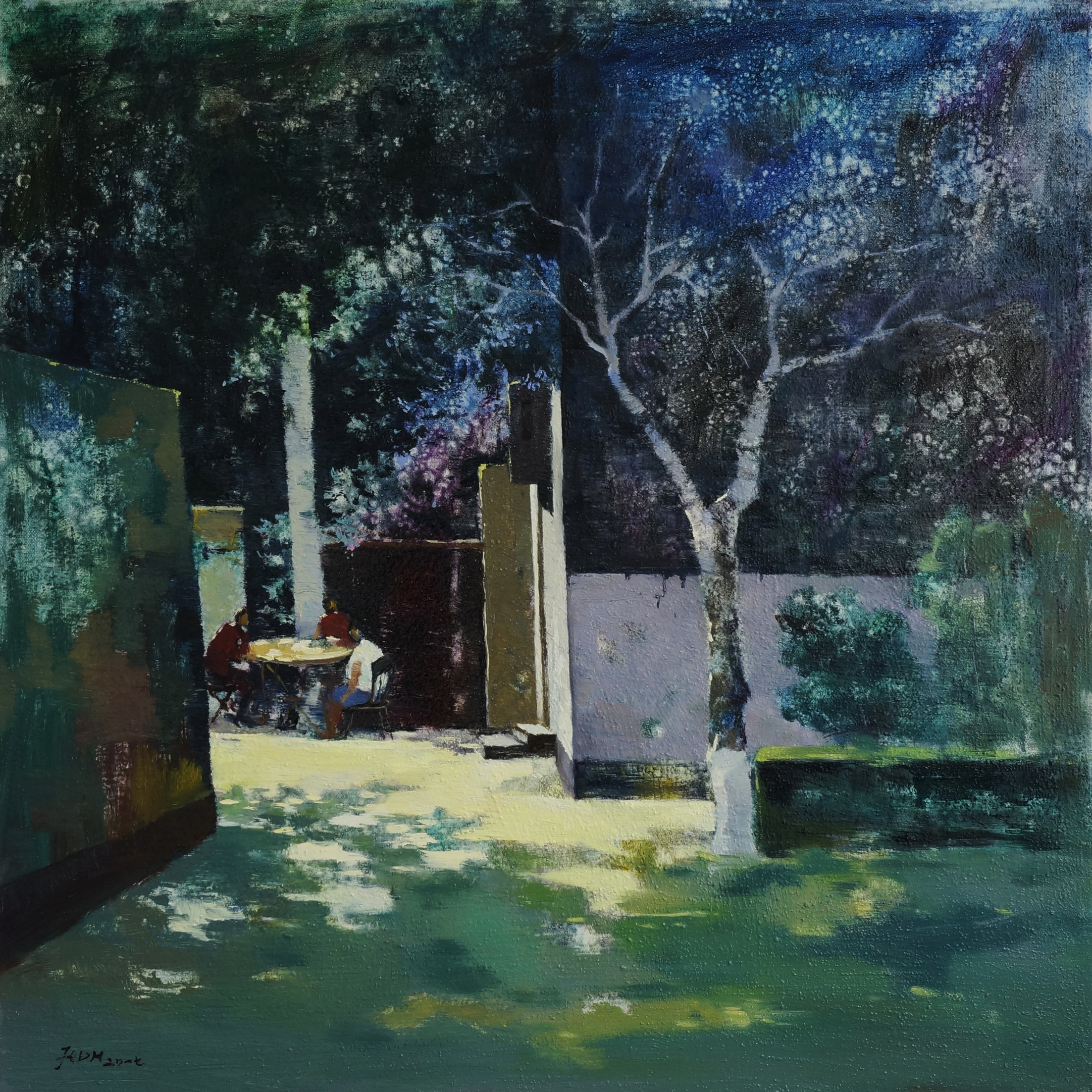 午后的惬意，70-70cm油画，2017年_调整大小.jpg